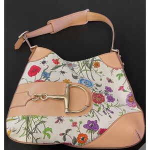 Gucci Floral Crossbody Bag with Tan Accents